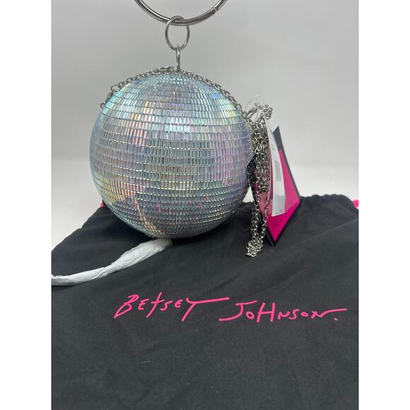 Betsey Johnson Dancing Queen Disco Ball Bag - Iridescent Small - Picture 1 of 5
